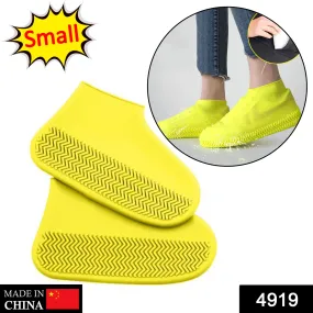 4919 Shoe Cover (Small Size) For Rain Reusable Antiskid Waterproof Boot Cover Shoe Protector For Bike Silicone (1 Pair)