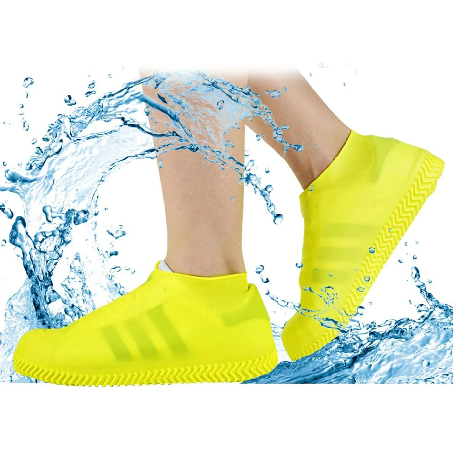 4919 Shoe Cover (Small Size) For Rain Reusable Antiskid Waterproof Boot Cover Shoe Protector For Bike Silicone (1 Pair)