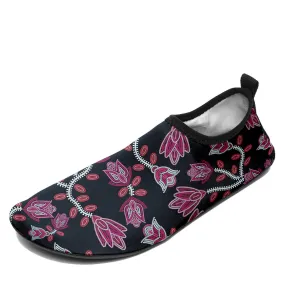 Beaded Pink Sockamoccs Slip On Shoes