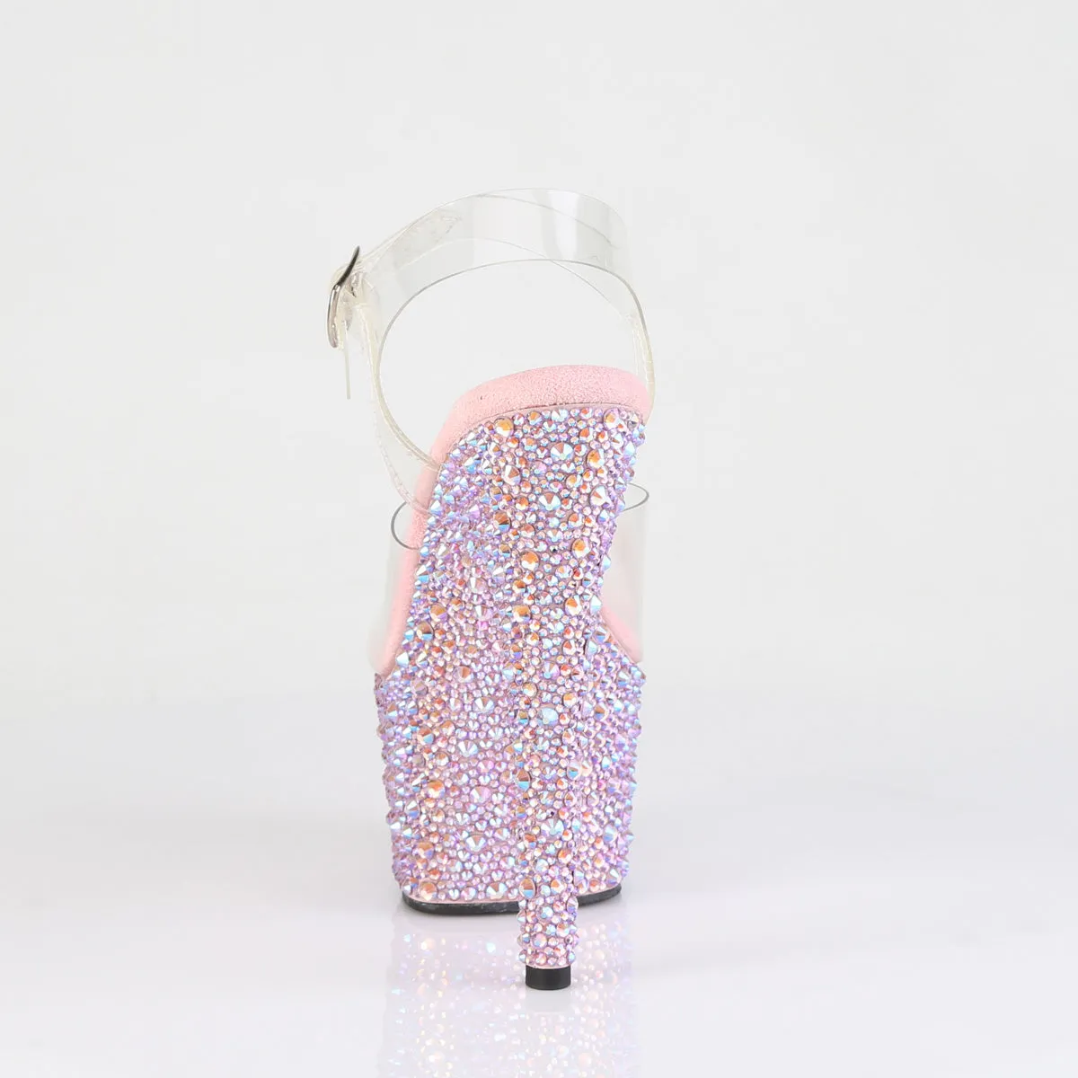 BEJEWELED-708MS Pleaser Clear/Baby Pink Sexy Platform Shoes (Pole Dancing Heels)