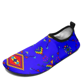 Buffalo Jump Blue Kid's Sockamoccs Slip On Shoes