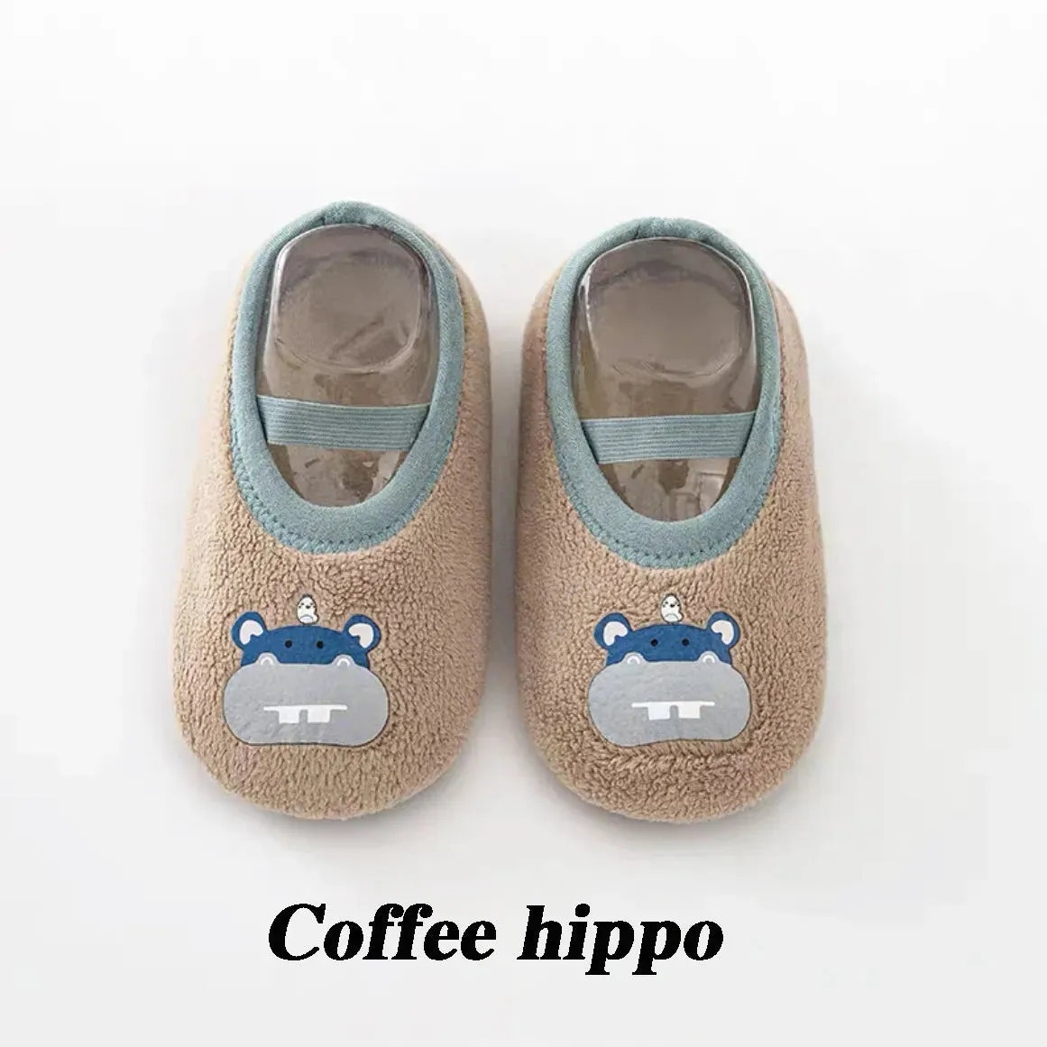 Cartoon Design Floor Shoes with Rubber Sole for Baby