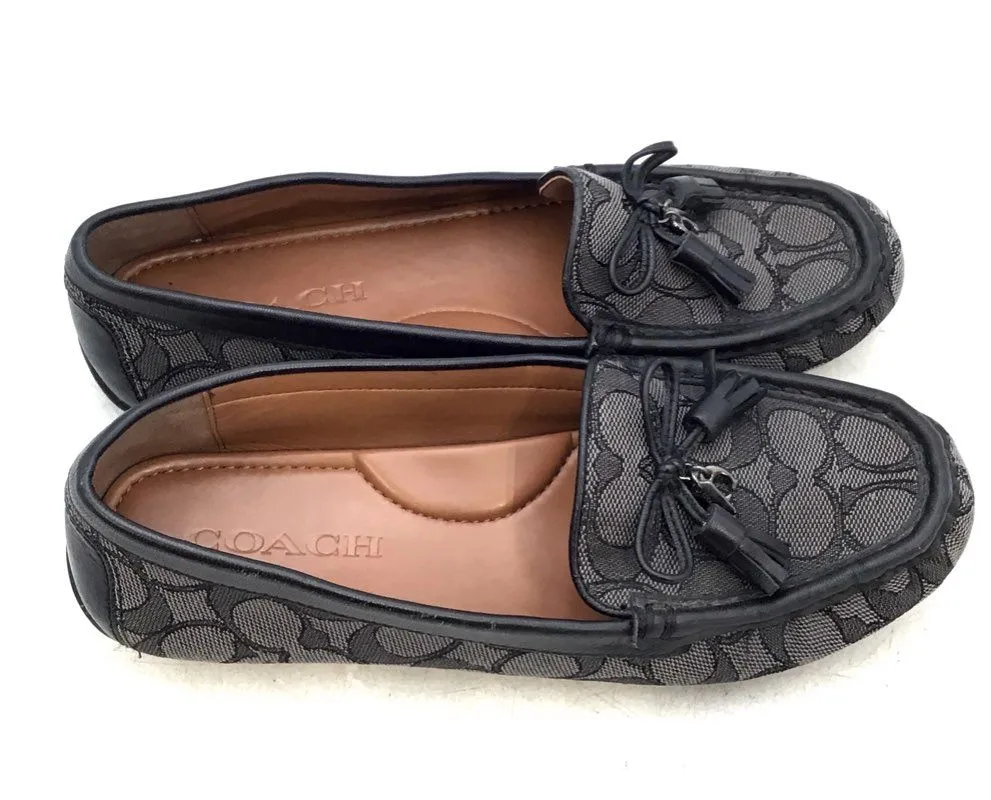 Coach Women's Moira Gray Signature C Slip-On Loafer Flats - Size 6.5B
