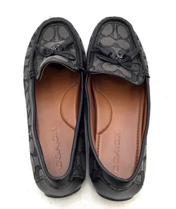 Coach Women's Moira Gray Signature C Slip-On Loafer Flats - Size 6.5B