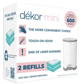Dekor Mini Diaper Pail Refills | 2 Count