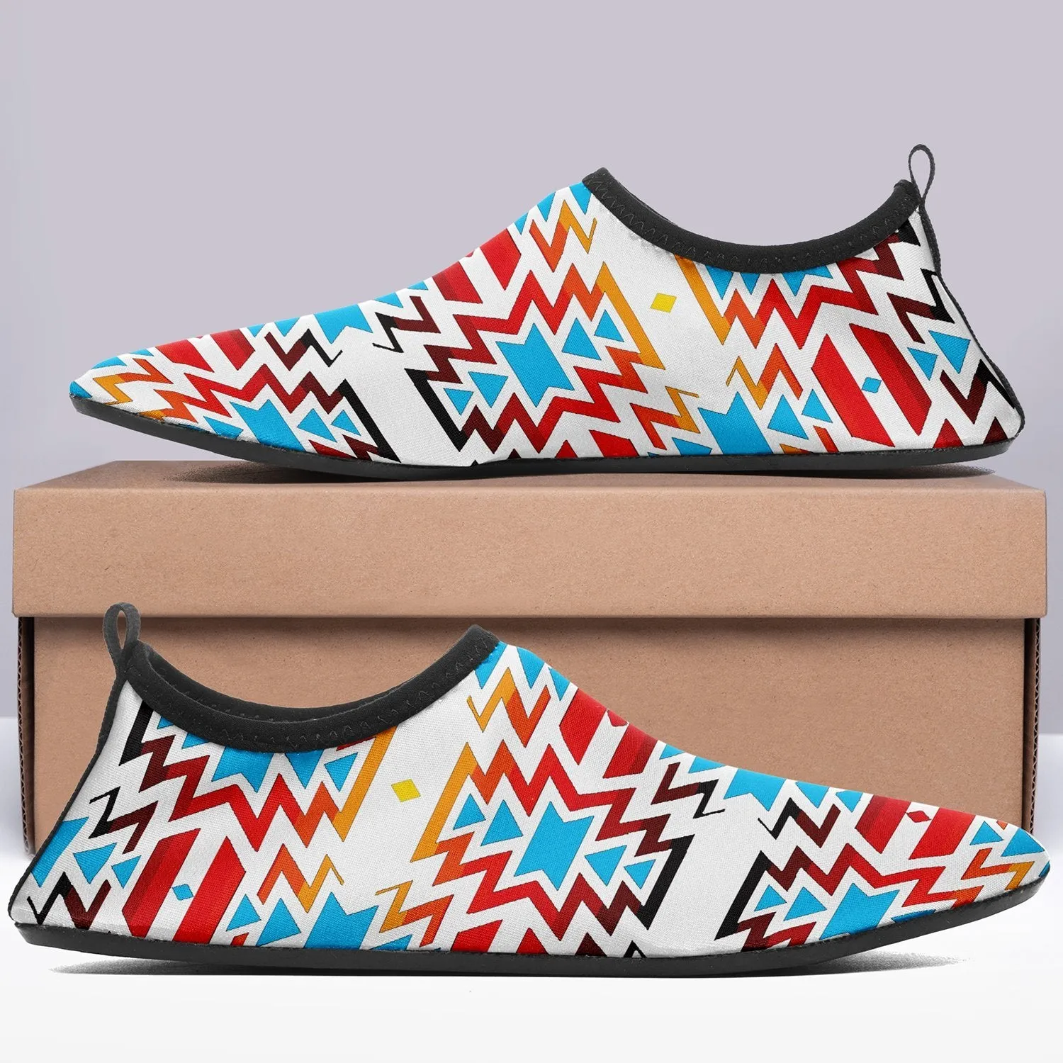 Fire Colors and Sky Sockamoccs Slip On Shoes