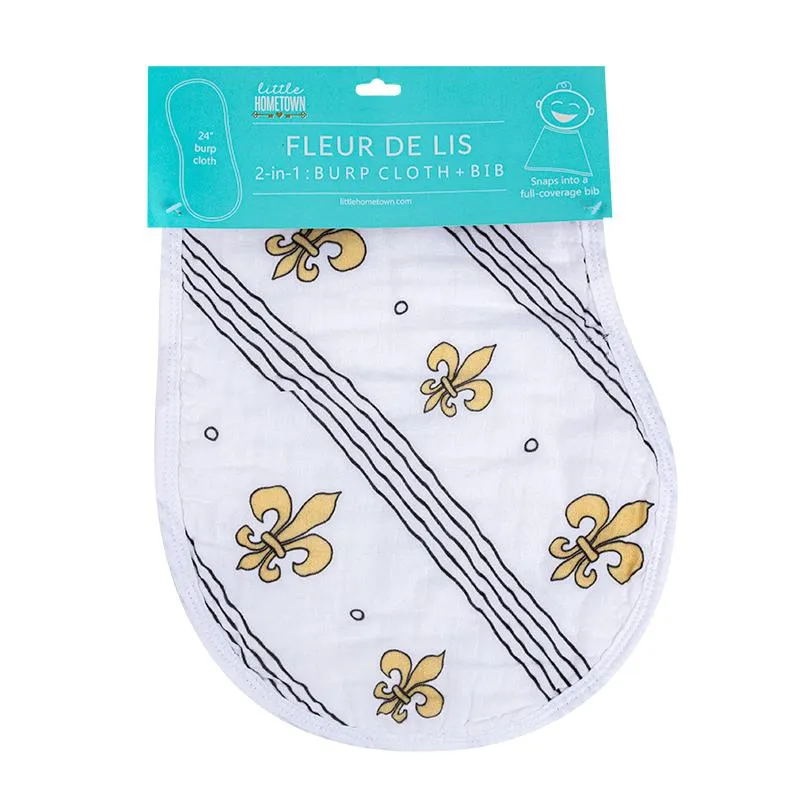 Fleur De Lis Burp Cloth/Bib