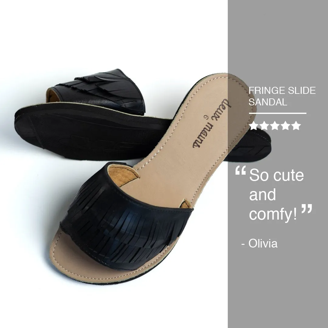 Fringe Slide sandal