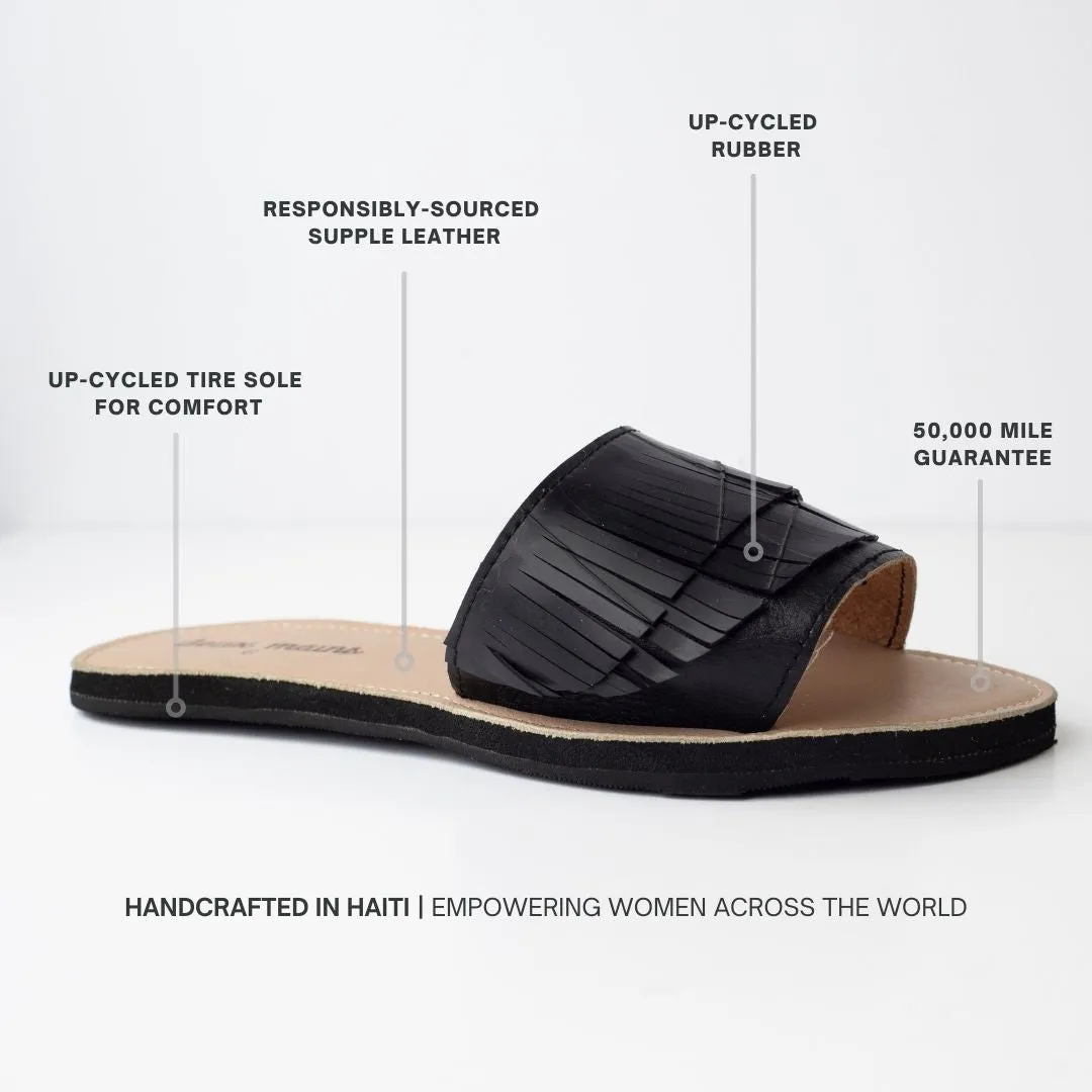 Fringe Slide sandal