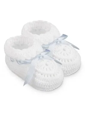 Hand Crochet Ribbon Booties