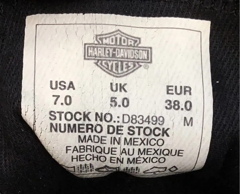 Harley-Davidson Women's Zia D83499 Black White Athletic Shoes - Size 7
