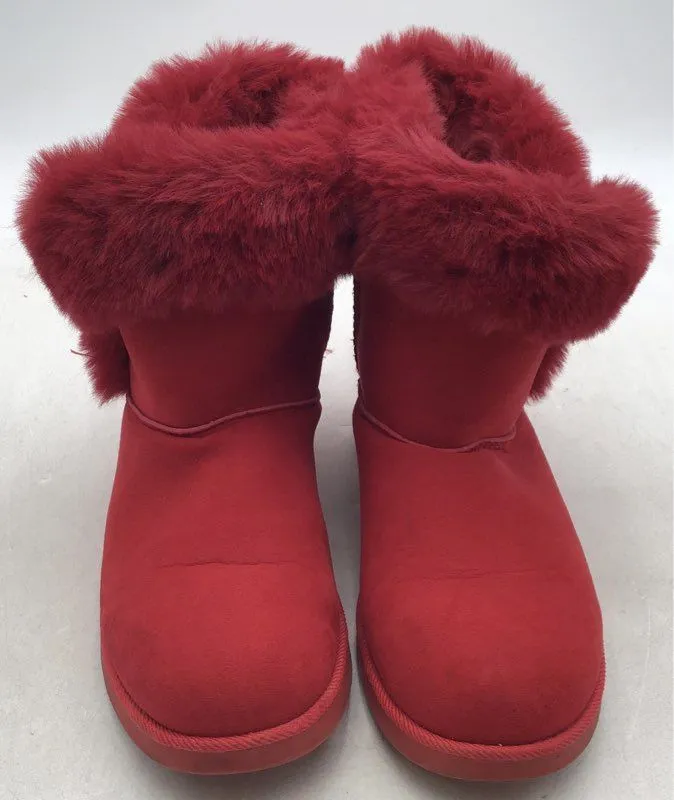 Juicy Couture Women's King Red Winter Shearling Style Boots - Size 8.5