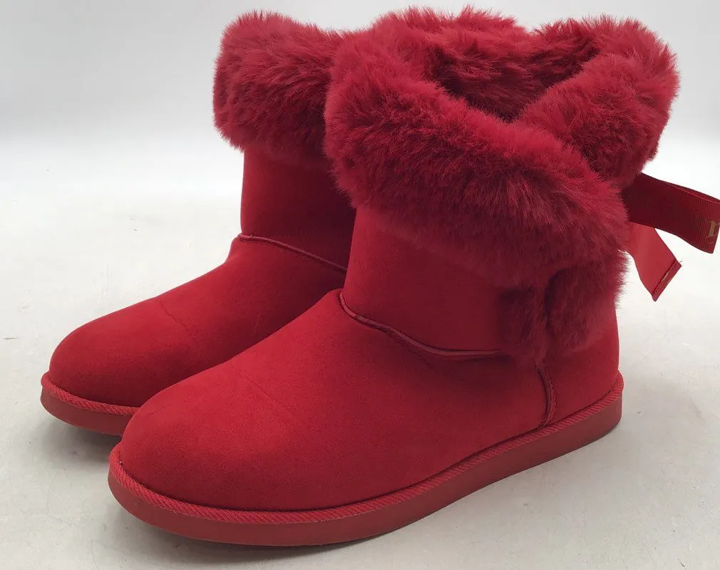 Juicy Couture Women's King Red Winter Shearling Style Boots - Size 8.5