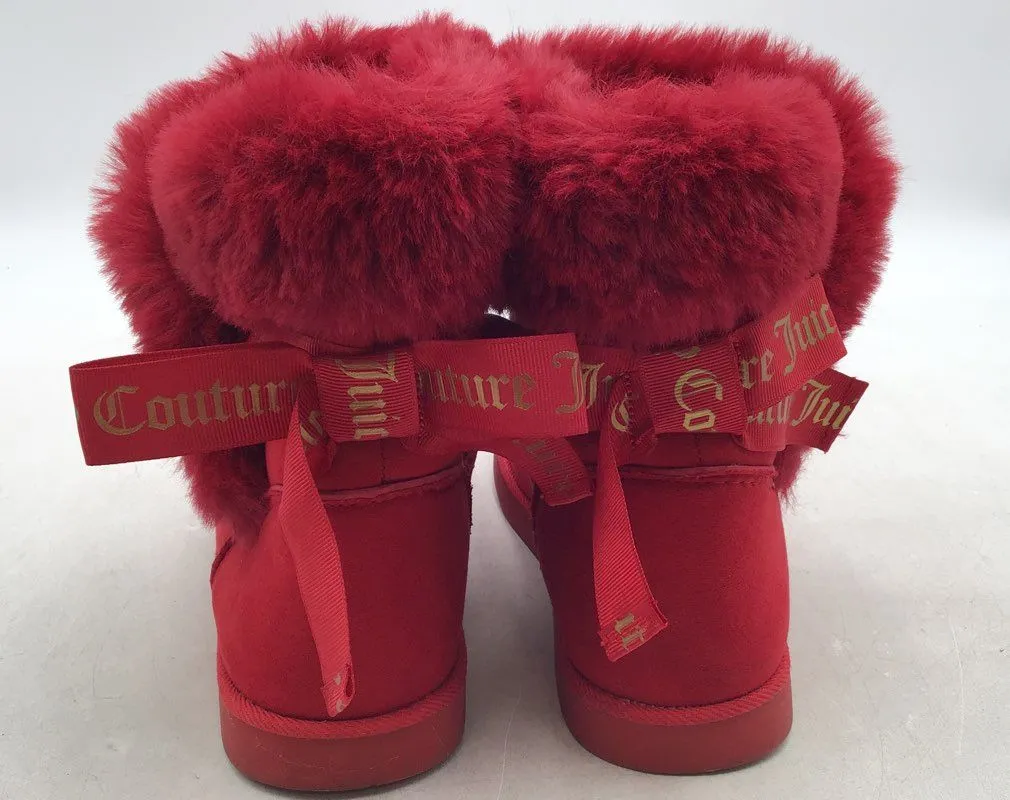 Juicy Couture Women's King Red Winter Shearling Style Boots - Size 8.5
