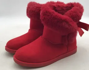 Juicy Couture Women's King Red Winter Shearling Style Boots - Size 8.5