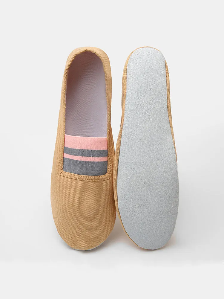 Leather Sole Canvas Camouflage Dance Shoes Ballet Exercise Shoes
