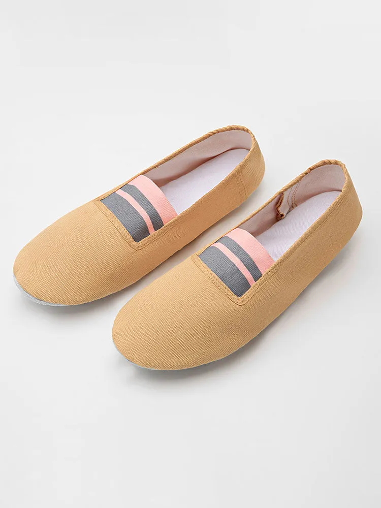 Leather Sole Canvas Camouflage Dance Shoes Ballet Exercise Shoes