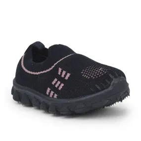 Lucy & Luke (Navy Blue) Casual Non Lacing Shoes For Kids KDL-07 By Liberty