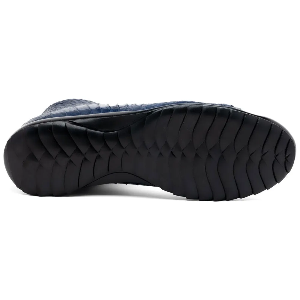 Marco Di Milano Hermond Navy Alligator Derby Shoes