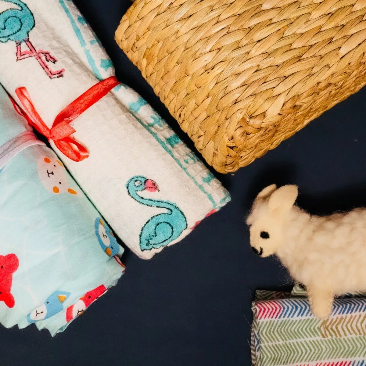 Mini Aloka Baby Hamper- Cats and Flamingos