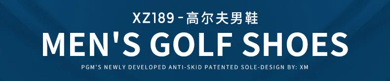 PGM XZ189 mens designer golf shoes manufacturers black waterproof spike golf shoes
