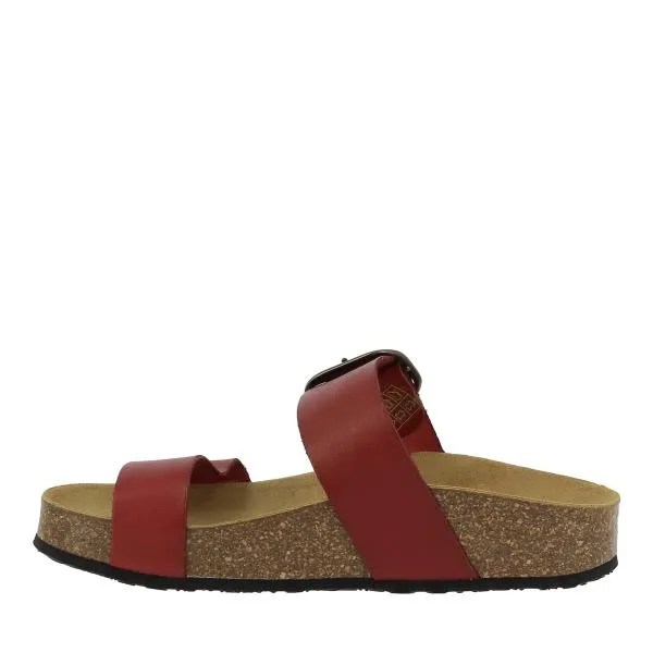 Plakton 343004 Burgundy Two Strap Sandals