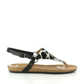 Plakton 575723 Animal Print Slingback Thong Sandals