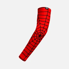 Red Web Pattern Kids Arm Sleeve