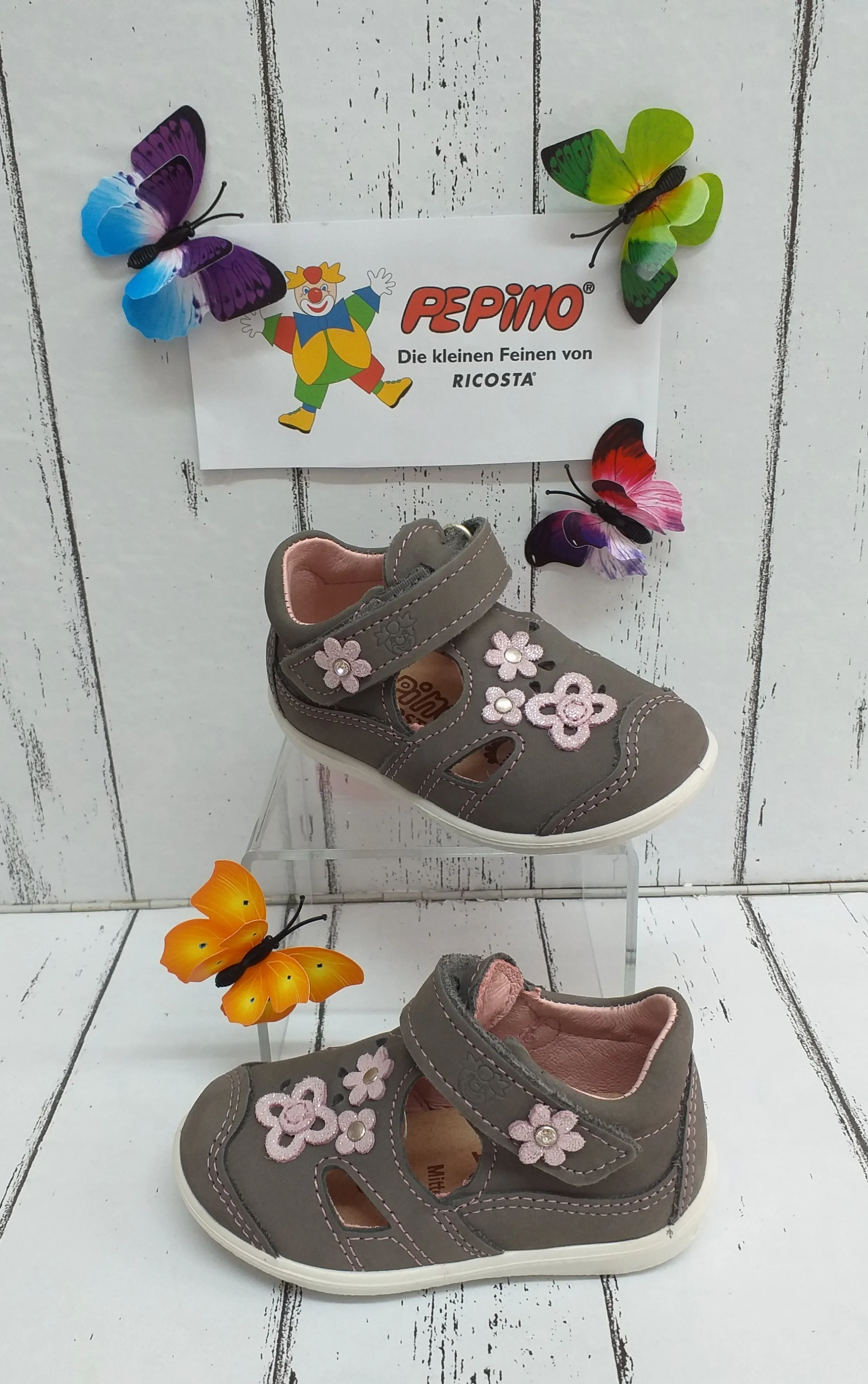 RICOSTA - 1829700/457 - EDISA - Touch Fastening SHOE - Grey