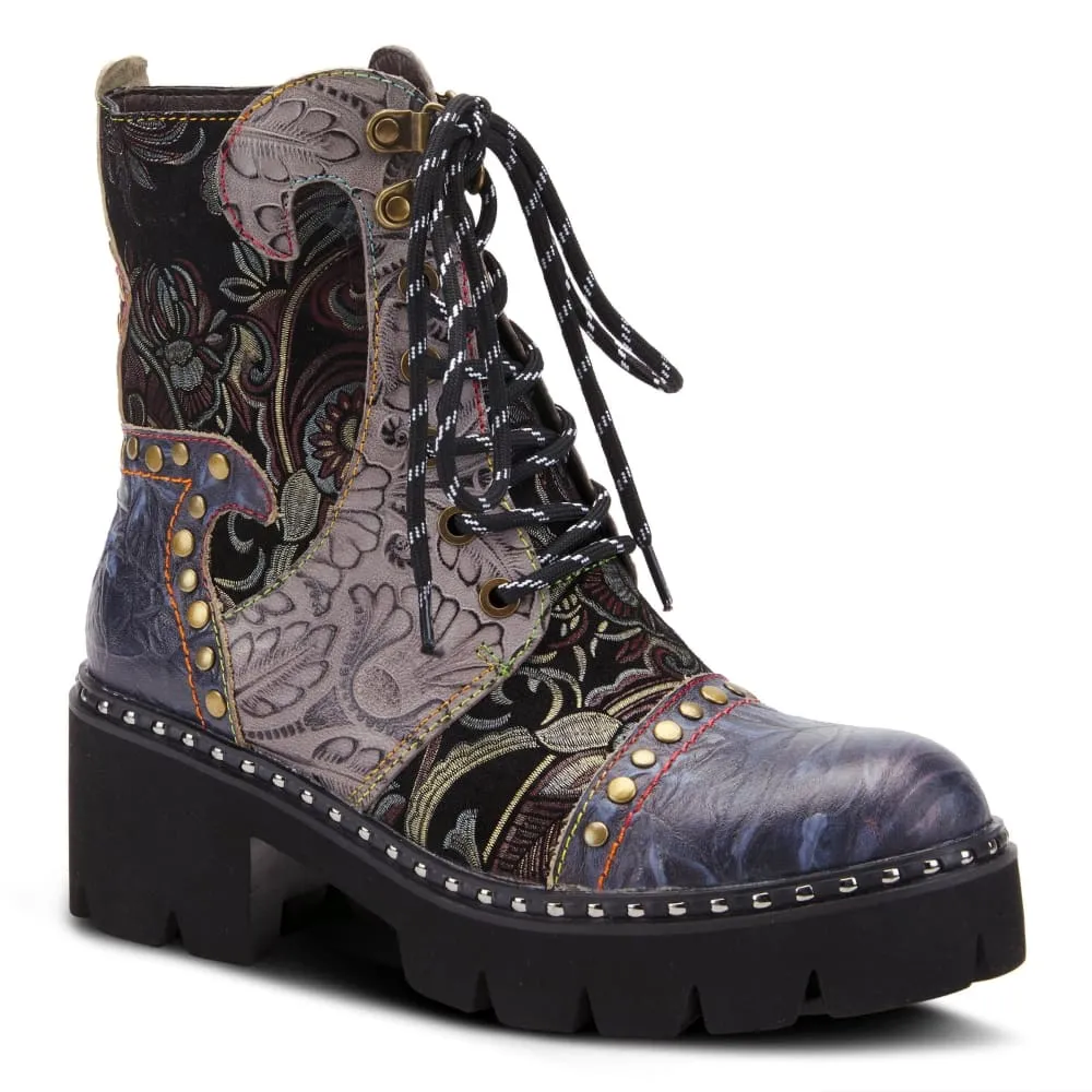 Spring Step Shoes Severe Women's Fabulous Charcoal Multi Leather Boots