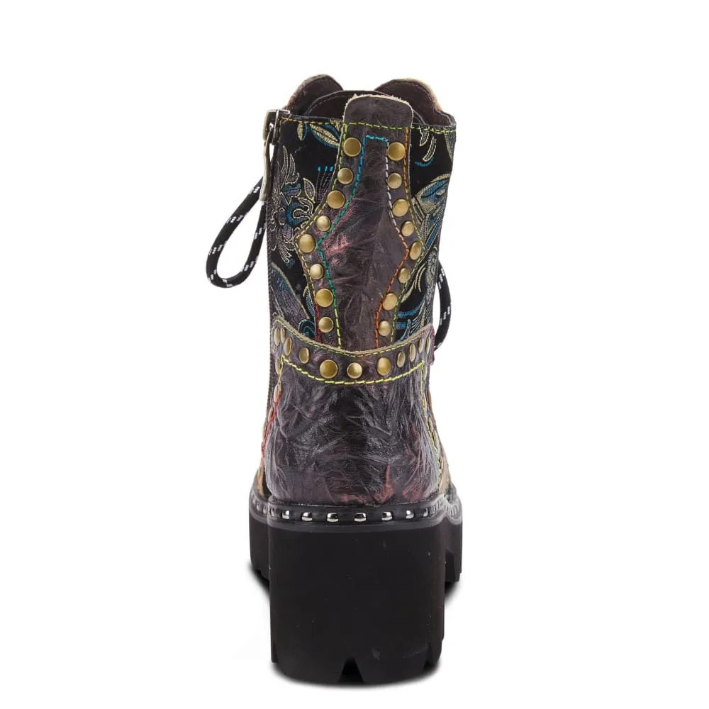 Spring Step Shoes Severe Women's Fabulous Charcoal Multi Leather Boots
