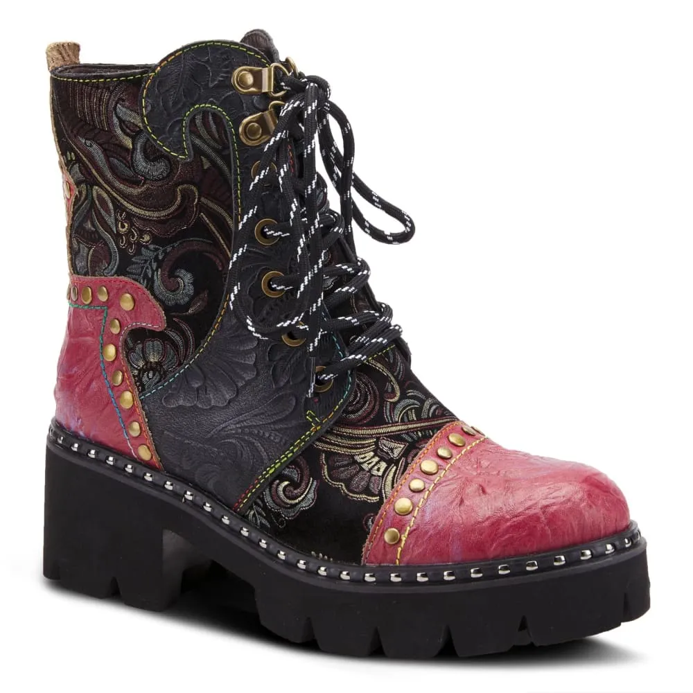 Spring Step Shoes Severe Women's Fabulous Charcoal Multi Leather Boots