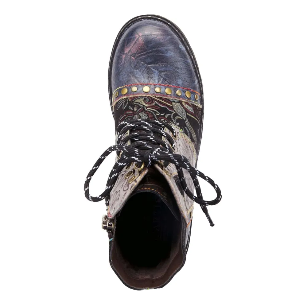 Spring Step Shoes Severe Women's Fabulous Charcoal Multi Leather Boots