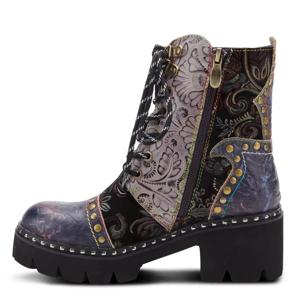 Spring Step Shoes Severe Women's Fabulous Charcoal Multi Leather Boots