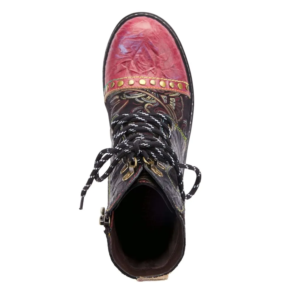 Spring Step Shoes Severe Women's Fabulous Charcoal Multi Leather Boots