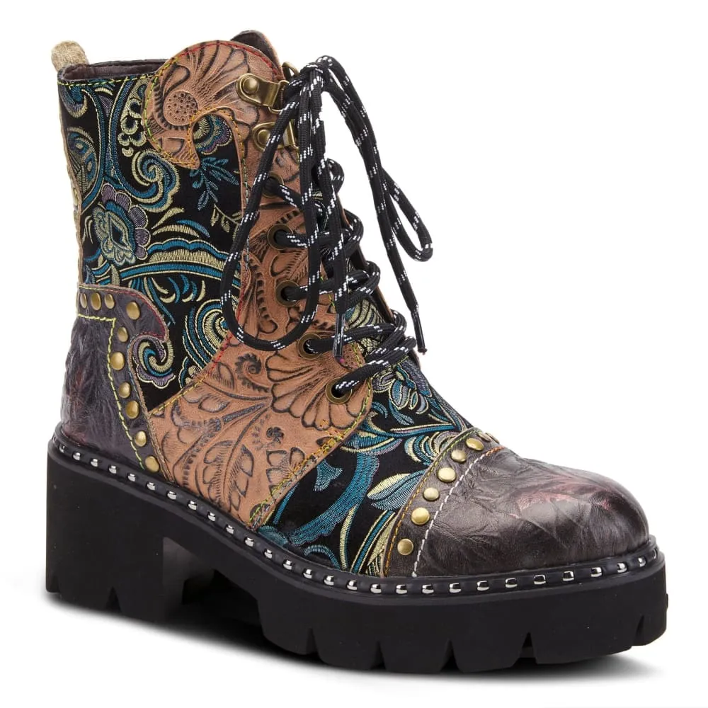 Spring Step Shoes Severe Women's Fabulous Charcoal Multi Leather Boots