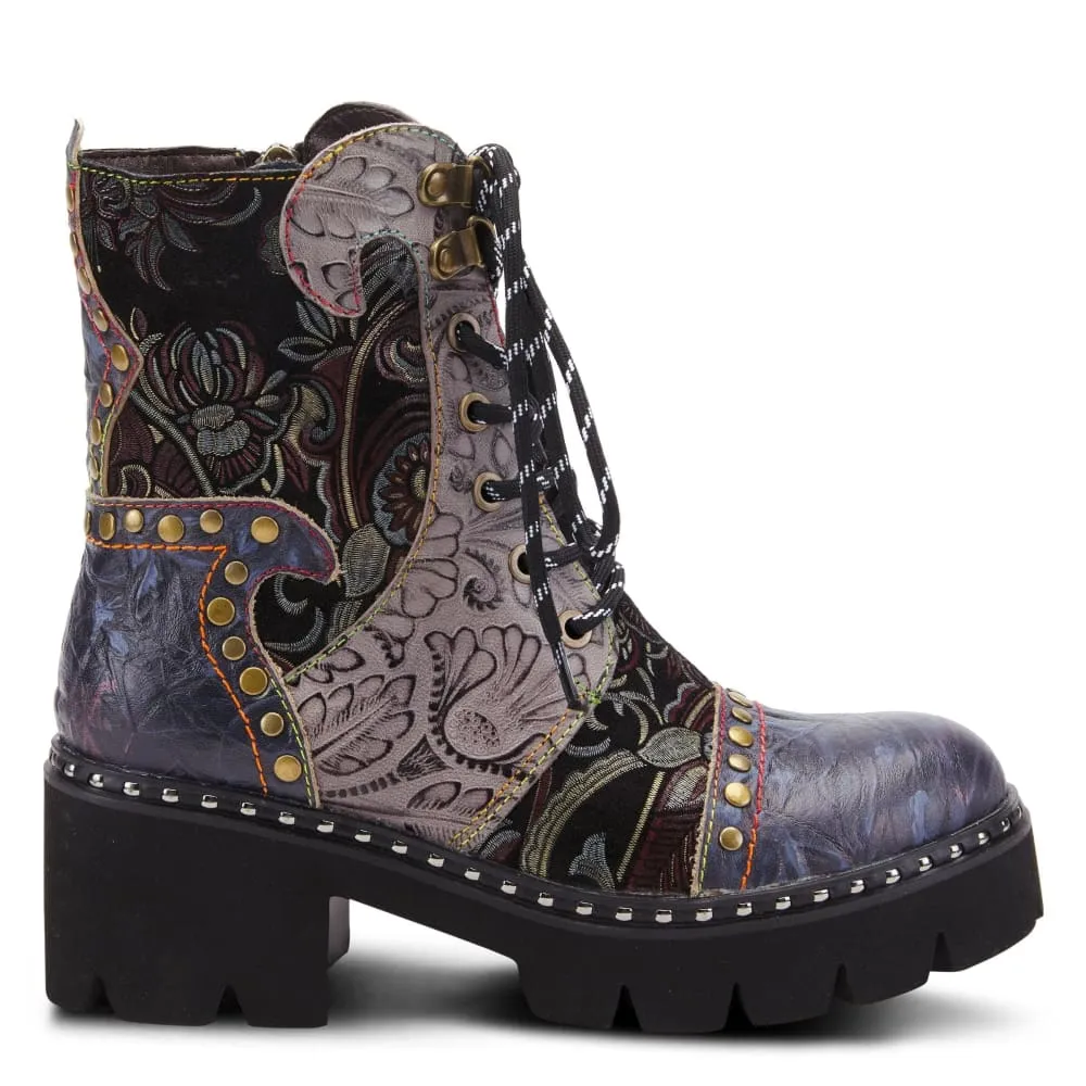 Spring Step Shoes Severe Women's Fabulous Charcoal Multi Leather Boots