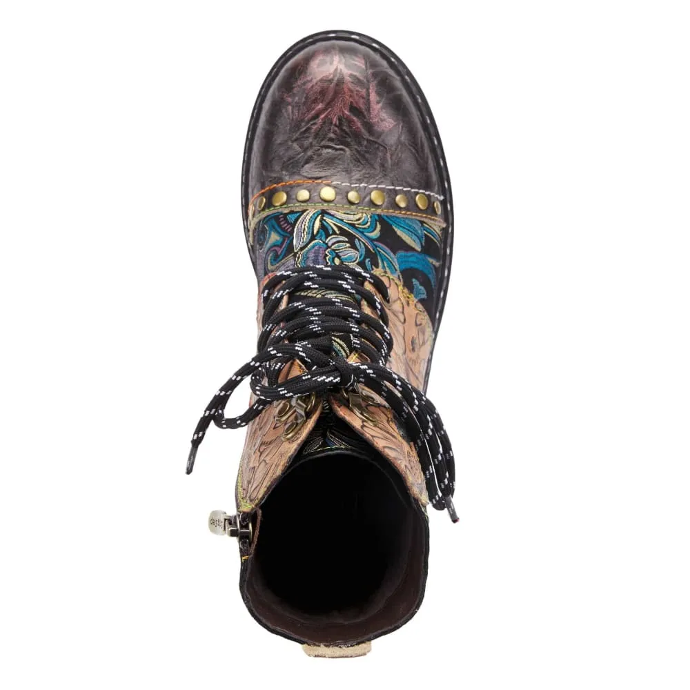 Spring Step Shoes Severe Women's Fabulous Charcoal Multi Leather Boots