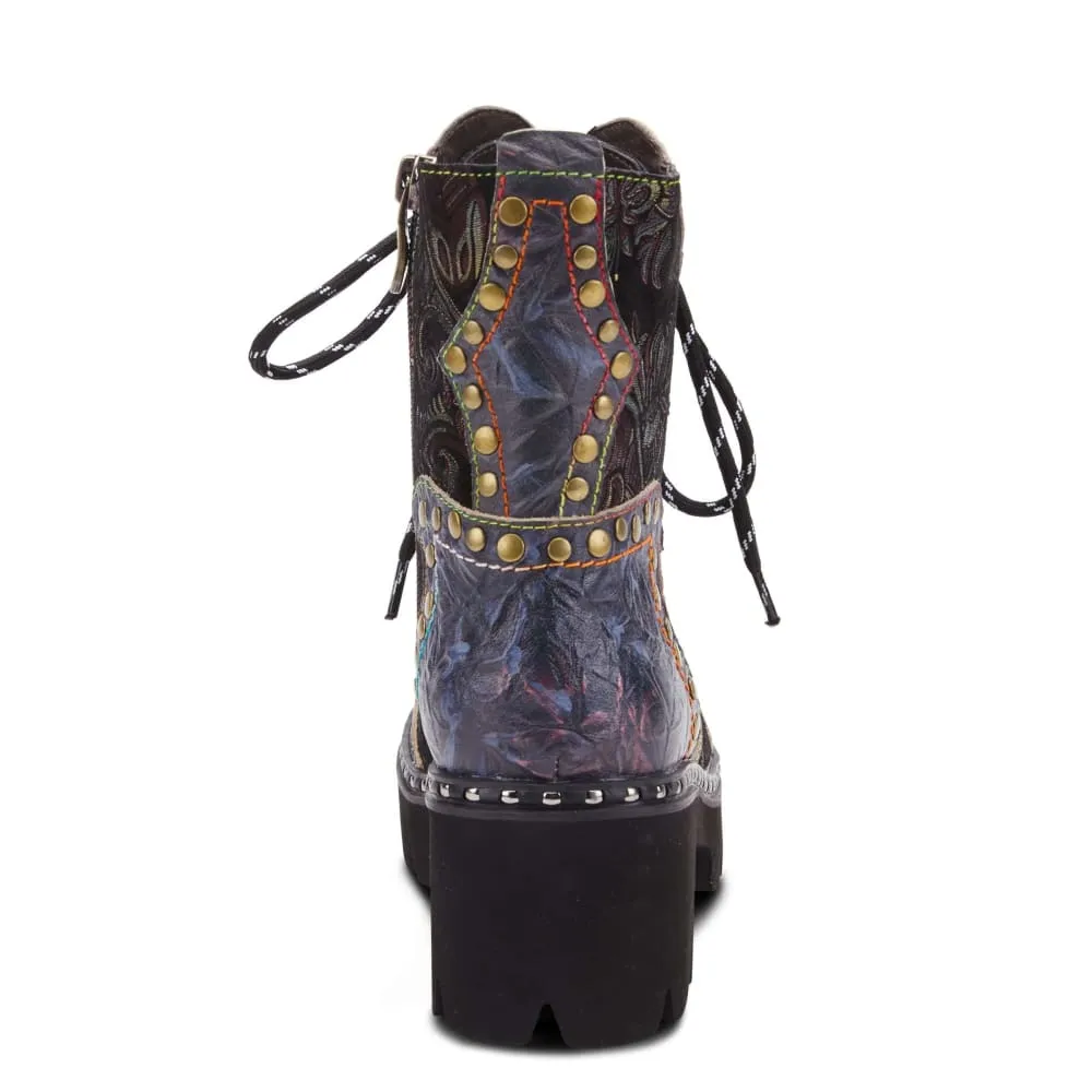 Spring Step Shoes Severe Women's Fabulous Charcoal Multi Leather Boots