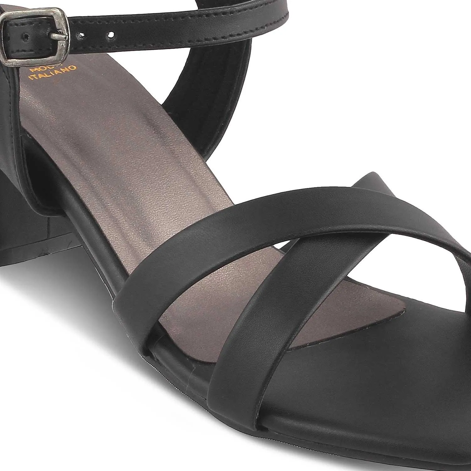 The Roch Black Women's Dress Block Heel Sandals Tresmode