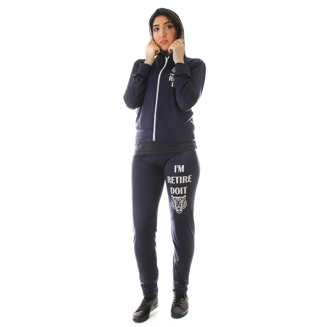 Women's Workout 3 Piece Set/ navy -6223