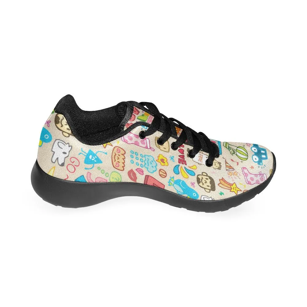 Zenzzle colorful cute cartoon pattern print on Women's Running shoes Casual Lightweight Athletic Sneakers US size 6-15