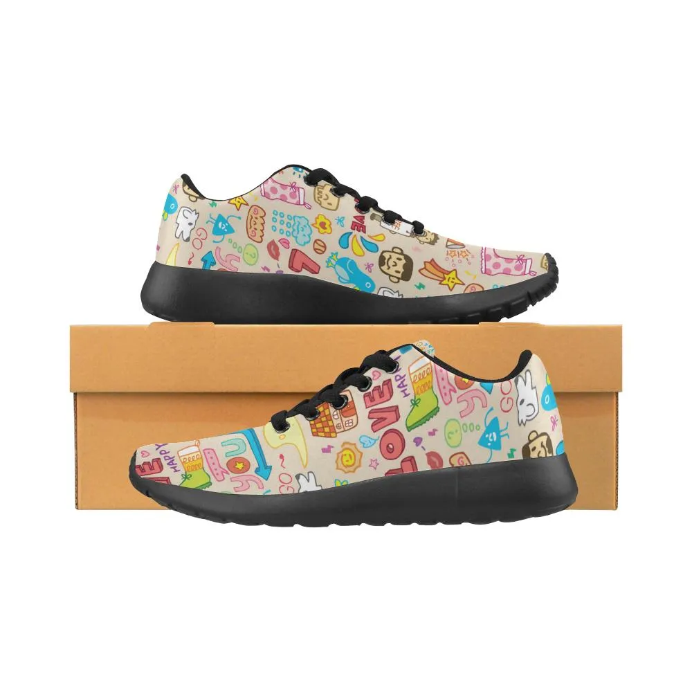 Zenzzle colorful cute cartoon pattern print on Women's Running shoes Casual Lightweight Athletic Sneakers US size 6-15
