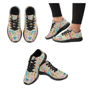 Zenzzle colorful cute cartoon pattern print on Women's Running shoes Casual Lightweight Athletic Sneakers US size 6-15