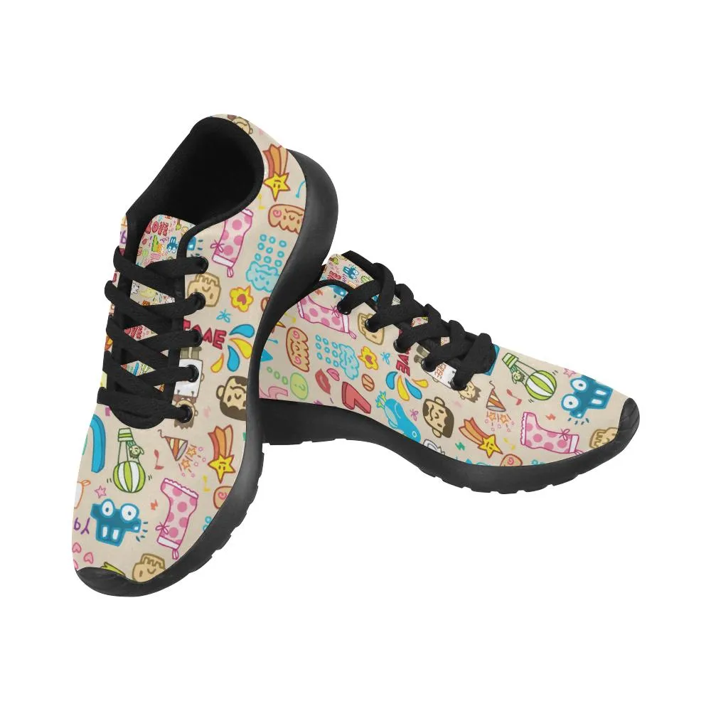 Zenzzle colorful cute cartoon pattern print on Women's Running shoes Casual Lightweight Athletic Sneakers US size 6-15